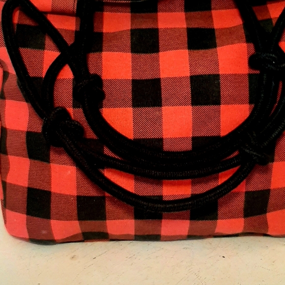 Plaid Red and Black Women's Bag - Picture 1 of 4